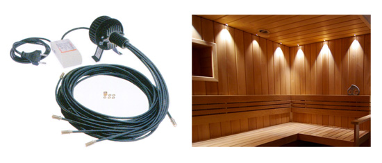 Комплект освещения сауны VPAC-1527-L114 Комплект освещения сауны VPAC-1527-L114