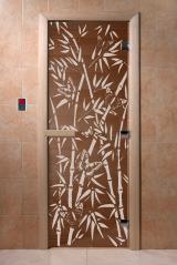 Дверь для саун "Бамбук и бабочки"