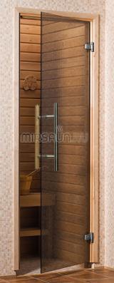 Дверь для сауны Andres Премиум 7x19 стекло бронза