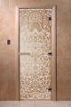 Дверь для саун "Флоренция" бронза матовое, сатин 7х20, 8х20